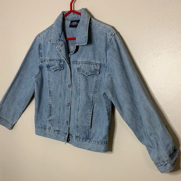 Bill Blass Light Blue Jean Jacket 100% Cotton Size M - Picture 2 of 16